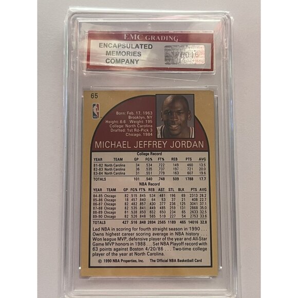 1990 Michael Jordan # 65 EMC GRADED MINT 9 VINTAGE EARLY JORDAN CARD THE GOAT - Picture 12 of 13
